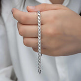 Silver Sequin Chain Women's Bracelet